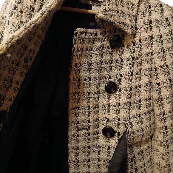 WHITE HOUSE BLACK MARKET TWEED Wool Blend Peacoat XXS - Picture 9 of 10